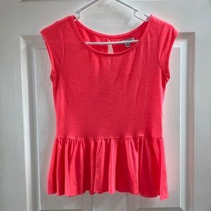 American Eagle Short Sleeved Top in Coral Pink Size X-Small